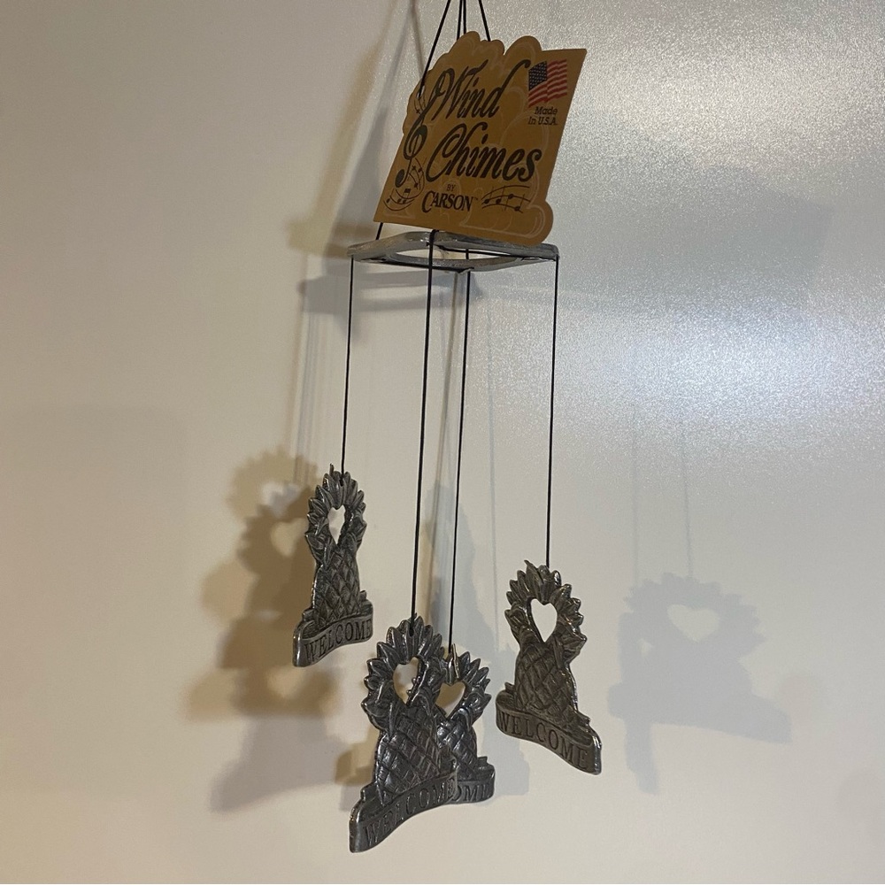 NWT 1992 Carson Alloy Welcome Wind Chimes In Original Box